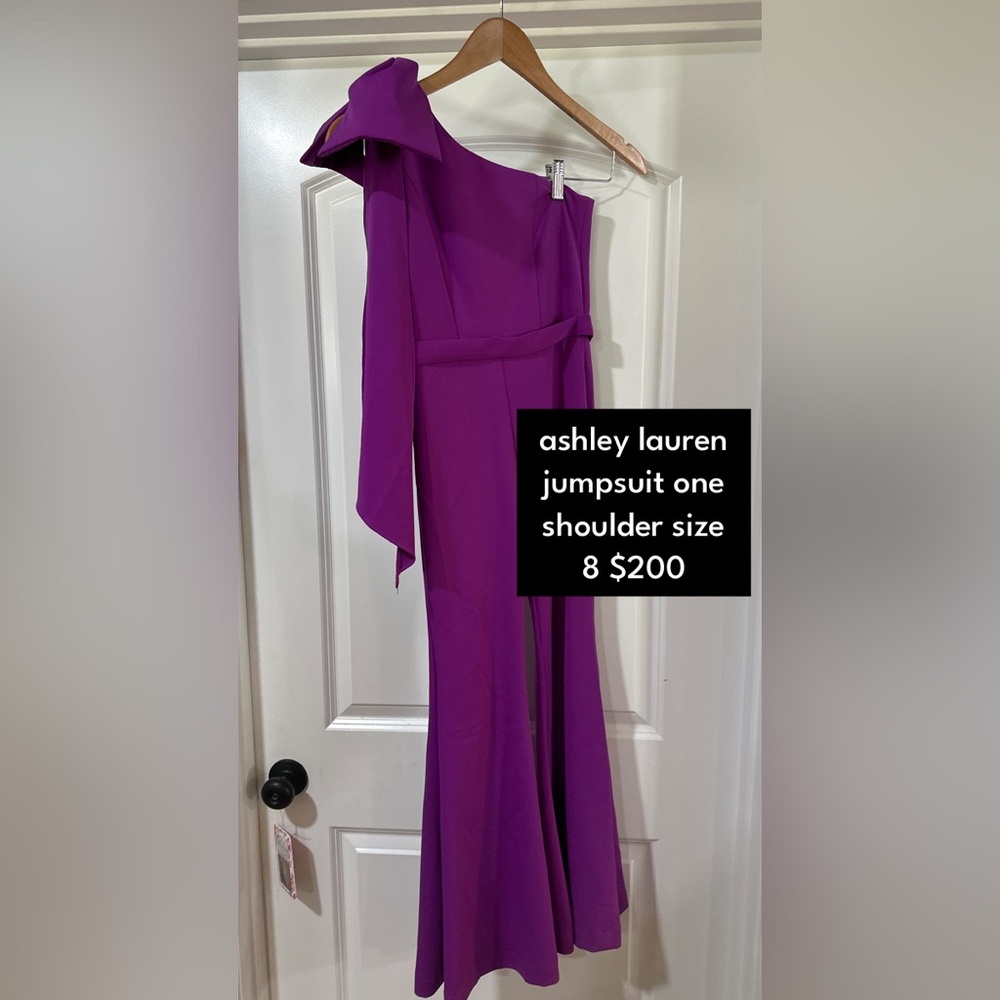 Purple One-Shoulder Jumpsuit